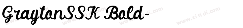 GraytonSSK Bold字体转换